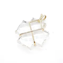 正規品 バカラ ペンダントトップ クリア× K18 Baccarat バカラ ペンダントトップ K18 クリア クリスタルガラス