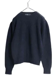 【お得なクーポン配布中!】 80s ラルフローレン ウール ニット セーター レディース M ヴィンテージ ポロ パワーショルダー 肩ボタン ケーブル デザイン ミドルゲージ
