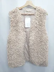 ◇ ◎ ●未使用● ⊆ classicalelf クラシカルエルフ プードルファー ベスト サイズM ベージュ レディース E  【1507010002646】