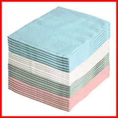 【新着商品】アッシュカラー 4色48枚組 ハンカチ タオル 無撚糸 業務用（20×20㎝） ふわふわ 綿100％ 洗い替え便利な