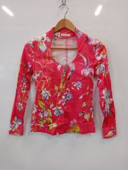 b152●ナラカミーチェ●花柄●ブラウス●シャツ●size0●ピンク