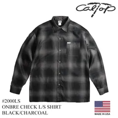【カラー：ブラック/チャコール】キャルトップ カルトップ CALTOP #2000LS オンブレ チェック 長袖 フランネル シャツ 米国製 アメリカ製 メンズ ネルシャツ チェックシャツ レギュラーサイズ 大きいサイズ
