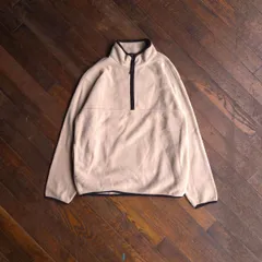 OLD UNIQLO ユニクロ ハーフジップ フリースジャケット ベージュ メンズ 90s OLD 紺タグ