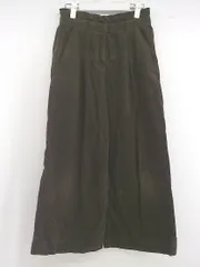 ◇ NATURAL BEAUTY BASIC コーデュロイ タック ワイド パンツ サイズM カーキ系 レディース P  【1304250004061】