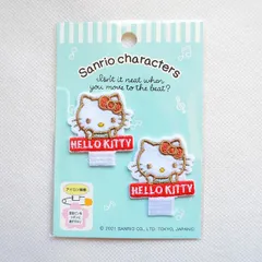 名札ワッペン ネームタグ ワッペン アイロン ブランド アップリケ 名札つけ サンリオ ハロー キティ HELLO KITTY SCW500-SCW32 ガチャガチャ レトロ