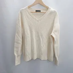 ◇ ⊇ green label relaxing UNITED ARROWS Vネック 長袖 ニット サイズ表記なし アイボリー レディース E  【1502060041362】