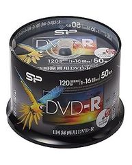 SP Silicon Powerシリコンパワー 1回録画用 DVD-R 1-16倍速 ホワイトワイドプリンタブル 50枚スピンドル SPDR120PWC50S