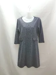 ◇ any SiS エニィスィス クルーネック　裏地　シンプル 長袖 ブラウス サイズ2 ネイビー系 レディース E  【1303270008530】