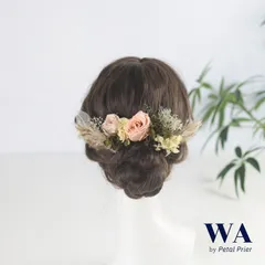 髪飾り 髪飾りセット 成人式 振袖  和装 結婚式 ブライダル ヘッドドレス 卒業式 七五三 前撮り ピンク 黄緑 バラ ドライフラワー K-210
