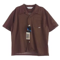 シュガーアンドコー Sugar&Co SGR-SH15 beach resort shirt 半袖 オープンカラー RENGA レンガ ブラウン系 M【新古品】【未使用】【中古】