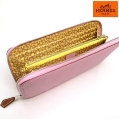 HERMES アザップロング シルクイン Z刻印 ヴォ―エプソン モーヴシルベストル ジョーヌシトロン 083822CK 美品 箱付 エルメス ◆送料込◆質屋-11015