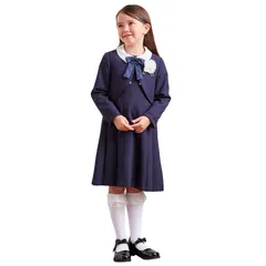 ネイビー_110 [デコラピンキーズ] フォーマルドレス ボレロ付きプリーツワンピース ガールズ ネイビー