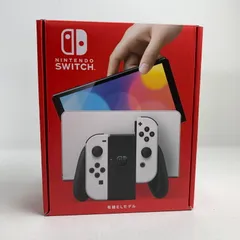 【中古美品】 未使用 Nintendo Switch 任天堂 スイッチ (有機ELモデル) Joy-Con(L) (R) ホワイト 本体 【034-250402-nm-04-fuz】