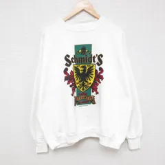XL/古着 ヘルスニット 長袖 スウェット メンズ 90s 鳥 大きいサイズ クルーネック 白 ホワイト 25apr14 中古 スエット トレーナー トップスのサムネイル