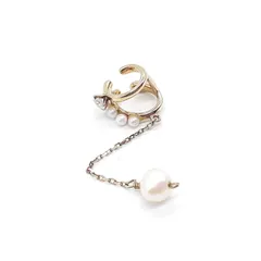 ete エテ イヤーカフ SILVER 925 シルバー ベビーパール チェーン ゴールドコーティング