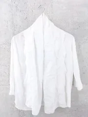 ◇ BEAUTY&YOUTH UNITED ARROWS 切替 刺繍 七分袖 シャツ カーディガン ホワイト レディース  【1002800893072】