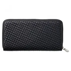 良品工房 日本製牛革型押ラウンド財布(ブラック) JK21-248 5568-172