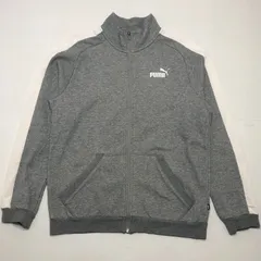 PUMA プーマ トラックジャケット  ジップアップ ブルゾン スウェット 裏起毛 カンボジア製 メンズM グレー