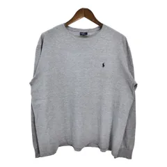 Polo by Ralph Lauren ポロ ラルフローレン 長袖Ｔシャツ ワンポイントロゴ グレー (メンズ XL) 中古 古着 T4332