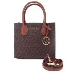 【新品 未使用】MICHAEL KORS マイケルコース アウトレット バッグ マーサー シグネチャー ミディアム メッセンジャー ショルダーバッグ 35S1GM9M2B BROWN