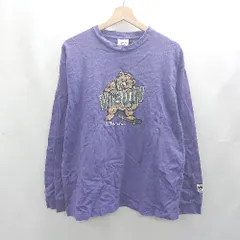 ◇ Θ VISION STREET WEAR ヴィジョンストリートウェア 長袖 ロンＴ カットソー サイズ M パープル系 メンズ E  【1502030047783】