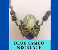 Blue Cameo Necklace　F1-13