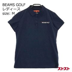 BEAMSGOLF 半袖ポロシャツ 刺繍ロゴ S ネイビー×ゴールド 2120 - メルカリ