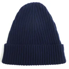 未使用品▼20AW Maison Margiela メゾンマルジェラ 14 S 50TC0047 カシミヤ混 ウールビーニー/ニット帽子 ネイビー S 伊製 正規品 タグ付のサムネイル