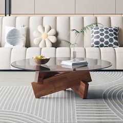 円形 センターテーブル ウッドベース ナチュラル - メルカリ
