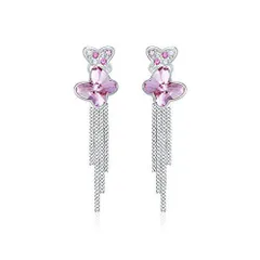 (イウハ) IUHA 【蝶の恋物語】バタフライ ピアス スワロフスキー社製クリスタル レディース 金属アレルギーと変色防止