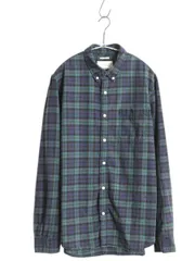 【お得なクーポン配布中!】 デニム&サプライ ラルフローレン ブラックウォッチ チェック 長袖 ボタンダウン シャツ メンズ L / 古着 ポロ 長袖シャツ オックスフォード