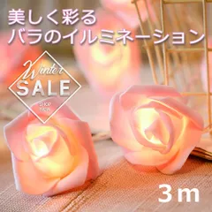 バラライト　薔薇　3ｍ　20LED　USBタイプ　結婚式　二次会　イベント　パーティー　ピンク