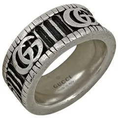 グッチ GUCCI GGマーモント リング 指輪 ダブルG リング 号 シルバー925 シルバー レディース 【中古】