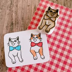 ねこ 消しゴムはんこ