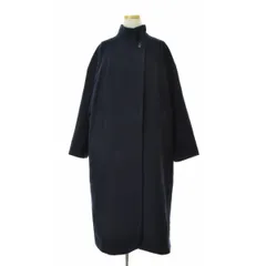 【mizuiro-ind】ウールブレンドスタンドカラーコートウールコート