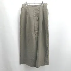 ◇ Θ green label relaxing ウエストゴム入り ガウチョパンツ サイズ38 カーキ レディース E  【1502060042727】