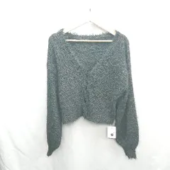 ◇ ⊇◎●未使用● GRL グレイル 長袖 ニットショートカーディガン サイズF ブラック レディース E  【1501230005623】