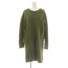メゾンマルジェラ Maison Margiela MM6 コットンスウェットワンピース M 緑 白 /MI ■OS