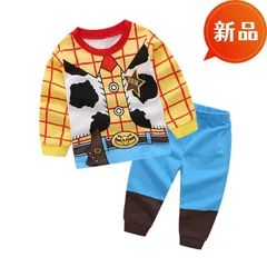 新品 ウッディ 長袖パジャマ 上下セット 100〜130cm 男の子 部屋着 ルームウェア 秋冬用