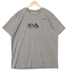 NIKE ナイキ DRI-FIT クルーネック半袖プリントTシャツ メンズUS-2XL ポリエステル 杢グレー hsc-0277n