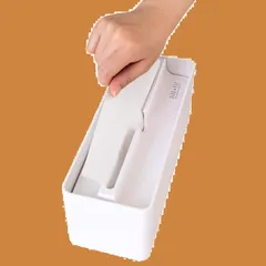 【在庫処分】ペーパータオルケース fill+fit(フィルフィット) リップタイプ スリム ホワイト オカ(OKA) (ティッシュケース 小判)