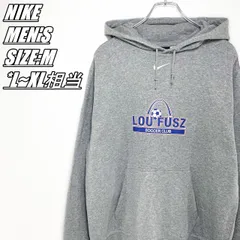 NIKE　ナイキ　プリント　プルオーバーパーカー　メンズ　サイズ表記M　L~XL相当　グレー