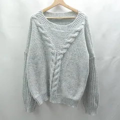 ◇ ⊇ mline エムライン ニット 長袖 セーター サイズF ライトブルー レディース E  【1503060049815】