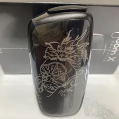 龍 達磨 デザイン レーザー加工 プルームエックス アドバンスド PloomX ブラック 黒 ドラゴン ダルマ お守り 和柄 和彫り 竜 波 桜 新型 新品 未使用 送料無料 オリジナル カスタム