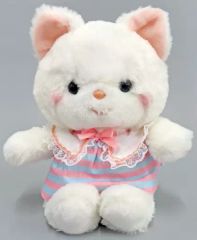 昭和レトロ サンアロー チェックワンピースねこ ぬいぐるみ - メルカリ