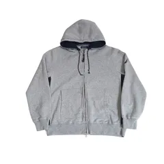 【最終値下げ SALE】NAUTICA ノーティカ フルジップパーカー スウェット 裏起毛 グレー×ネイビー M　B202507