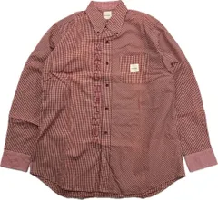 Karl Helmut ☆ レッド ギンガムチェック ボタンダウン シャツ 長袖 赤 M 人気 大人カジュアル オシャレ カールヘルム ピンクハウス■D280