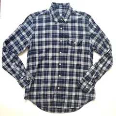 Steven Alan スティーブンアラン チェック レギュラー ボタンダウンシャツ リネン混 シャツ S アメリカ製