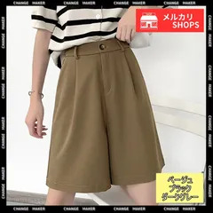 ５分丈 タックショートパンツ レディース ベージュ ブラック ダークグレー ハーフパンツ ハイウエスト ショートワイドパンツ 通勤 通学 オフィス 薄手 スラックス 短パン 膝上丈 無地 イージーパンツ スーツショーパン 半ズボン 2FZHE-001