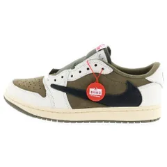 NIKE (ナイキ) ×Travis Scott AIR JORDAN 1 LOW OG SP REVERSE OLIVE トラヴィススコット エアジョーダン1ロー リバースオリーブ スニーカー DM7866-200 US8.5/26.5cm